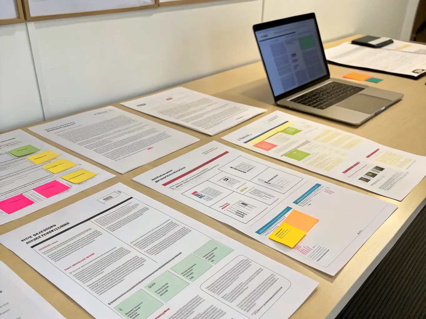 A collection of resources and documents related to surrogacy, neatly organized on a table, symbolizing the comprehensive resources provided by Pathway Parenthood.